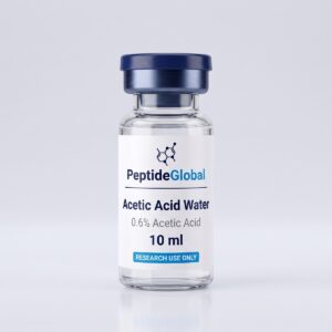 Acetic Acid Water 10ml | 0.6% Acetic Acid — lyophilised research vial, Peptide Global